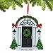 3D Personalized First Christmas in New Home Ornament 2025 | Black Door with Wreath Our First Home Ornament 2025 New House Ornaments for Homeowners, Apartments, Neighbors, House Warming Gifts for 1st