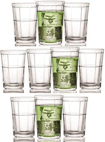 Circleware HUGE Set of 10 Drinking Glasses Set, 7 Ounce, Limited 
