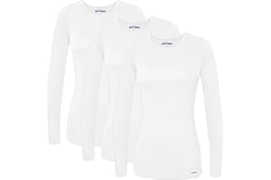 Sivvan Scrubs for Women - Long Sleeve Comfort Underscrub Tee 3-Pack