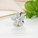 BAMOER 925 Sterling Silver Dazzling Daisy Plant Charm Fit Bracelet With Clear Cubic Zirconia DIY Accessories Jewelry