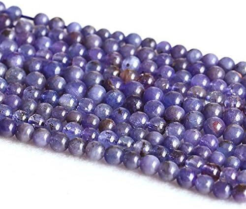1 Strands Natural Blue Tanzanite Round Loose Gemstone Beads 4mm 15" 05002