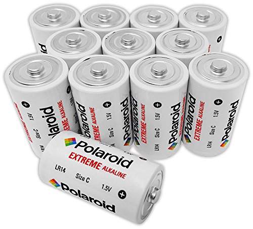 Polaroid Extreme C Cell Alkaline Batteries (12-Pack)