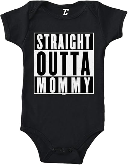 straight outta mommy onesie and hat
