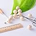 Sumind 50 Pieces 20 mm Wooden Beads Natural Wood Round Spacer Beads Craft Loose Beads for DIY Handmade Decorations