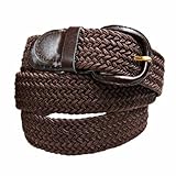 Luxury Divas Brown Braided Elastic Stretch Belt Size 2X