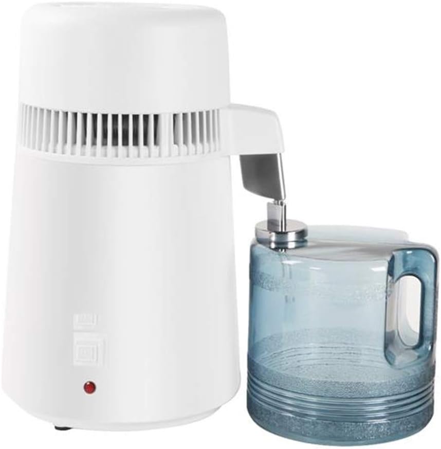 Diaozhatian 110V/220V/240V 750W Countertop Water Distiller Machine, 304Stainless Steel Pure Water Purifier, Overheat Protection for Office, lab, Hospital, Clinic, Home,240V