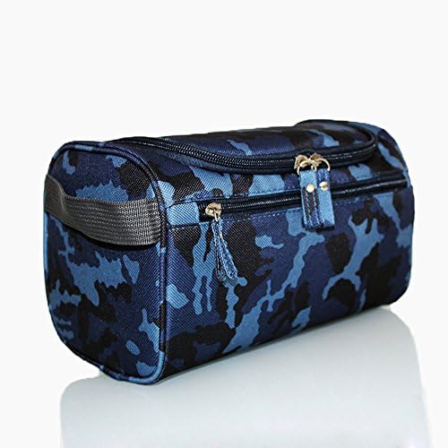 ZoCr Waterproof Travel Hanging Organizer Bag Multifunction Cosmetic Bag Toiletry Bag Portable Makeup Pouch (Camouflage Dark Blue)