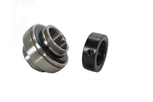 Peer Bearing HCR205-16 HCR200 Series Insert Bearing, Non-Relubricable, Eccentric Locking Collar, Single Lip Seal, 1" Bore, 15 mm Wide Inner Ring, 44.3 mm Cylindrical Outer Ring, 52 mm Outer Diameter