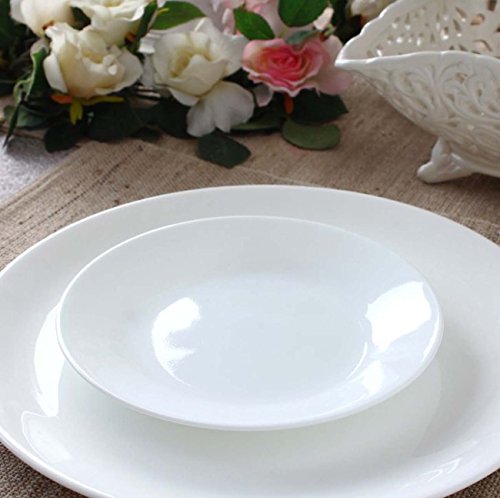 Corelle Livingware 18-Piece Dinnerware Set, Winter Frost White, Service for 6