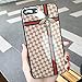 Weiduka iPhone 7 Plus Case, iPhone 8 Plus Case, TPU + Crystal Steel Tempering Glass Floral Pattern Painted Bumper Protective Phone Case for iPhone 8 Plus/iPhone 7 Plus (Bee Lattice Light)