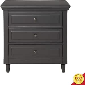 Amazon.com: Suwikeke, 3 Drawers Nightstand, Wood Bedside ...