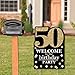 Big Dot of Happiness Adult 50th Birthday - Gold - Party Decorations - Birthday Party Welcome Yard Sign