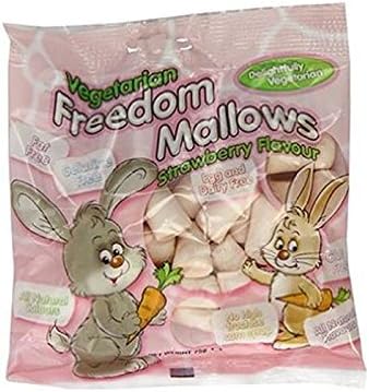 (2 PACK) - Freedom/M Strawberry Vegetarian Marshmallows | 75g | 2 PACK - SUPER SAVER - SAVE MONEY