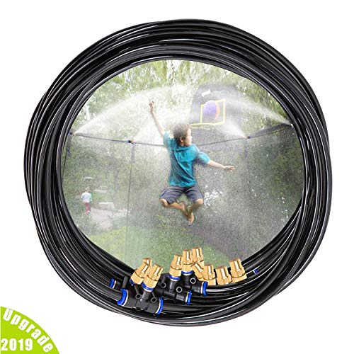 H&G lifestyles Outdoor Trampoline Water Play Sprinklers for Kids- Summer Outdoor Water Fun Game Toys Accessories - Great for Boys & Girls and Adults - Attached On Trampoline Safety Net Enclosure - Thumbnail 7