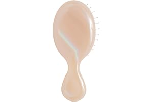 Wet Brush Mini Detangler Hair Brush, Cream (Iridescence Icon), Detangling Travel Hairbrush, Ultra-Soft IntelliFlex Bristles Glide Through Tangles with Ease, Pain-Free, All Hair Types, Limited Edition