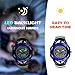 Aposon Kids Sports Digital Watch for Boys Girls Outdoor Analog Quartz Military Wrist Watches Waterproof LED Screen Dual Time Electronics Watch with Night Light Alarm Chronograph Stopwatch - Blue