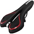 Comfortable Bike Seat for Men & Women, Waterproof Bicycle Seat, Breathable Mountain Bike Saddle, Gel Bicycle Saddle for MTB, BMX, Road Bike, City Bikes, Exercise Bikes