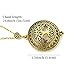 Honbay Retro Tree of Life 5X Magnifier Magnifying Glass Sliding Top Magnet Pendant Necklace, Gold Tone