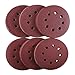Fadetech 60 Pieces 8 Holes 5 Inch Sanding Discs Hook and Loop 60/100/180/240/320/400 Grit Sandpaper Assortment for Random Orbital Sander