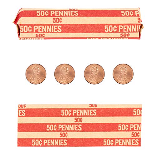 Penny Coin Wrappers, 100 Flat Striped Coin Wrappers Pricepulse