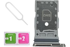 LNONLS Galaxy S24 Ultra Dual SIM Card Tray Slot Holder Replacement for Samsung Galaxy S24 Ultra 5G SM-S928U S928B/DS 6.8 inch with Sim Card Tray Open Eject Pin (Titanium Gray)