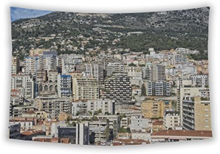Gear New Wall Tapestry For Bedroom Hanging Art Decor College Dorm Bohemian, Monte Carlo Monaco Panorampalace View Landscape Panorama, 104x88