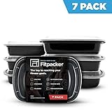 Fitpacker Meal Prep Containers - Portion Control Lunch Box (PACK OF 7) ()
