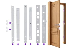 SUMBIN Door Reinforcement for Jamb Door Frame with Extra Heavy Duty Striker Plate in White Finish