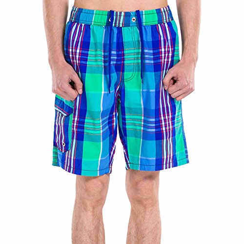 Samtree men s boardshort, colorful plaid stripe beach s…