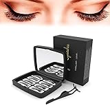 Magnetic False Eyelashes 3 Magnets Full Eyes Dual Magnets,Ultra Thin Reusable Fiber Dual Magnetic Eyelashes with Mirror and Stainless Steel Tweezers 8PCS(2Pairs)-Valentine's Day Gifts