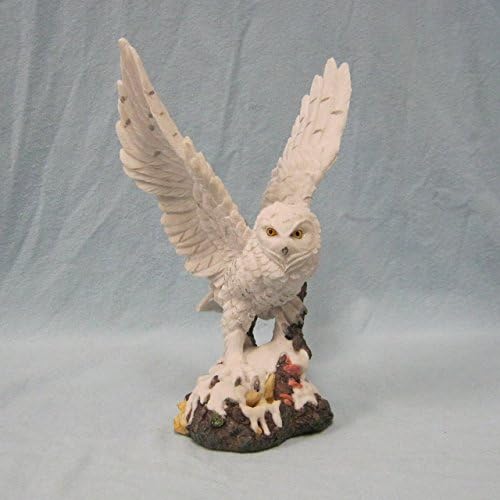 Snow Owl Figurine with Wings Out Statue Figurine