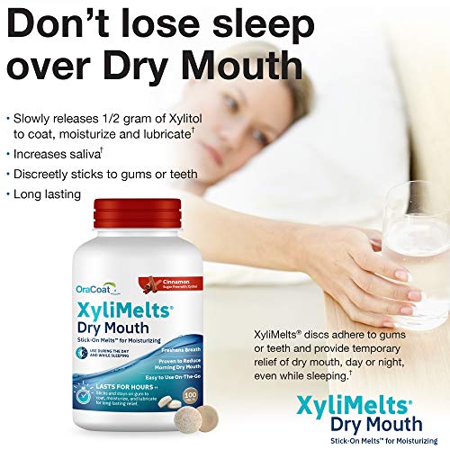 OraCoat XyliMelts Dry Mouth Relief Moisturizing Oral Adhering Discs