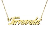 Aoloshow 18k Gold Plated Fernanda Name Necklace