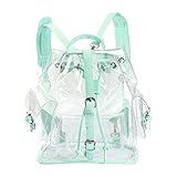 Zicac Summer Clear Backpack Cute Knapsack Satchel Transparent (Green)