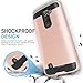 LG K10 Case, LG Premier LTE L62VL L61AL Case, Dual Layer Shockproof Tough Brushed Hybrid Armor Rubber TPU Drop Protection Case For LG K10/LG Premier LTE L62VL L61AL (2016) (Rose Gold)