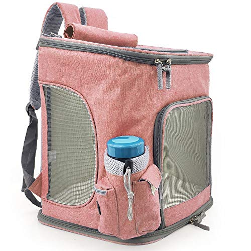 Tragetasche-fr-Haustiere-Max-Faltbare-Transportbox-Katze-Hundewelpen-Reise-Wandern-Camping-ffnung-For-Soft-seitig-Bgel-Trger-Faltbare-Im-Freien-Spielraum-Doppelschultertasche-Netz-PRAKTISCH-TRAGBA