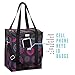 Pursetti Utility Tote Bag (North-South Style) - Perfect as Commuter Bag with Exterior & Interior Pockets for Working Women, Teachers, Nurses and More (Purple Circle)