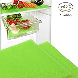 Dualplex Fruit &amp; Veggie Life Extender Liner for Refrigerator Shelves (2 Pack) – Extends the Life of Your Produce &amp; Prevents Spoilage, 15 X 24 Inches
