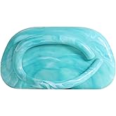 RomanticDesign Women Acrylic Metal Decor Handle Evening Clutch Purse Chic Chain Shoulder Bag for Party Prom Wedding