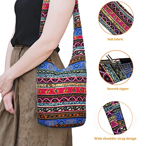 KARRESLY Bohemian Cotton Hippie Crossbody Bag Hobo Sling Bag Handmade