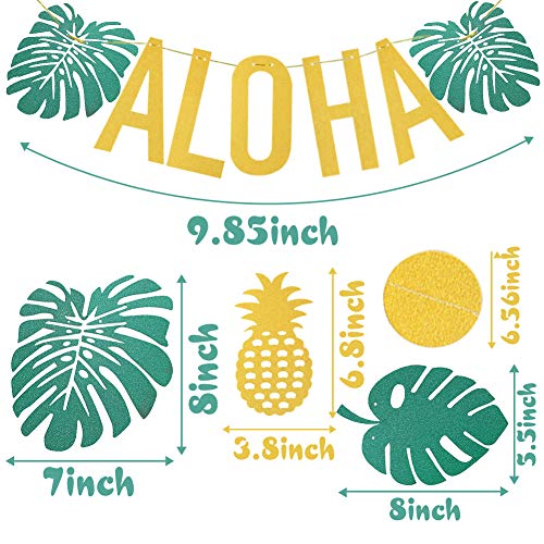 Aloha Banner Hawaiian Luau Party Decorations for Birthday Luau Beach Summer Party Decoration Supplies