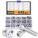 Nuts and Bolts Assortment Kits, M3/M4/M5 x 8mm/12mm/16mm/20mm 304 Stainless Steel Screws, Casaon Allen Hex Socket Head Cap Precise Metric Screws with Nuts Set with Storage Box (440pcs)