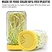 Plastic Sprouting Lids For Wide Mouth Mason Jars, BPA Free Plastic Been Screen-Grow Bean Sprouts, Alfalfa, Broccoli, Salad Sprouts etc, Easy Rinse & Drain, Maximum Air Flow-6 PACK