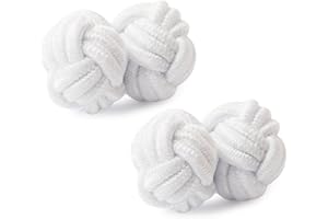 HONEY BEAR Silk Knot Cufflinks Fabric for Mens Shirt for Business Wedding Gift