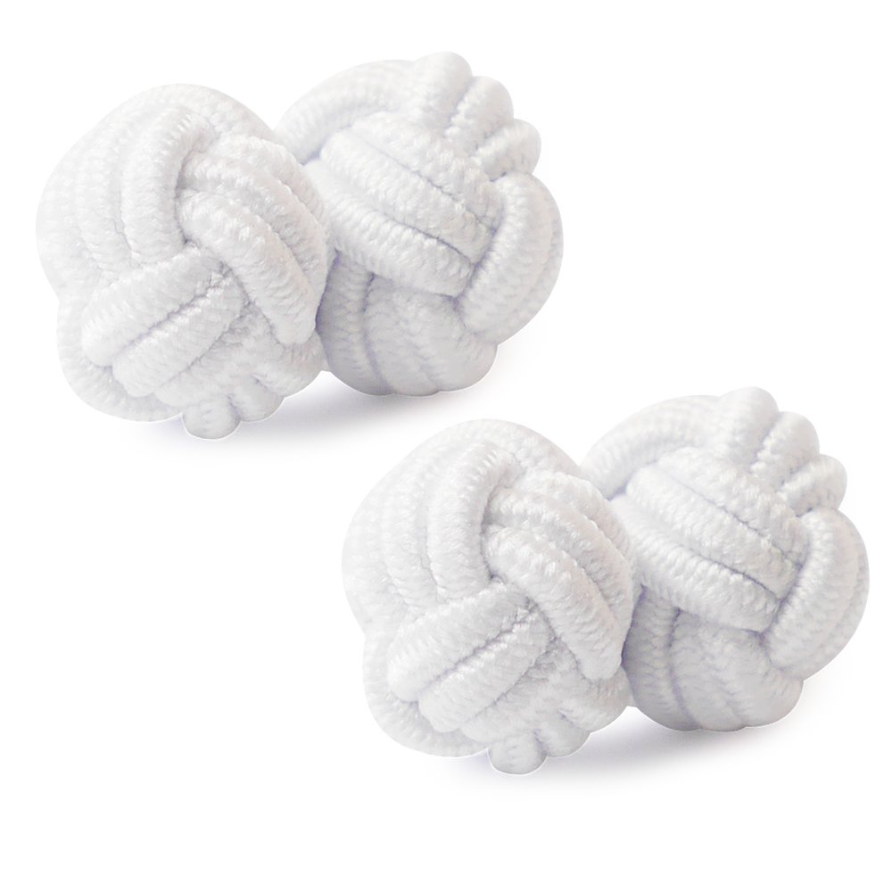 HONEY BEAR Mens/Women Silk Knot Cufflinks,Round for Shirt/Dress Business Wedding Gift