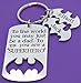 Superhero dad keychain personalized Fathers Day Gift super dad Personalized Dad DAD Gift, pewter hand stamped, to the world you are just a dad