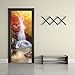 Fymural 3D Retro Stone Step Door Wall Mural Wallpaper Stickers Vinyl Removable Decals for Home Room Decoration 30.3x78.7