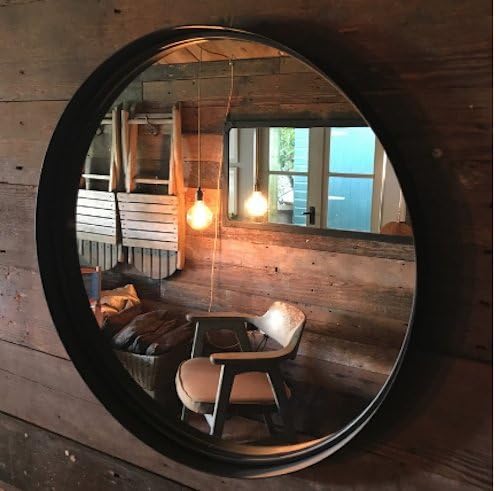Plain round mirror 55cm diameter, Aged Rust colour finish