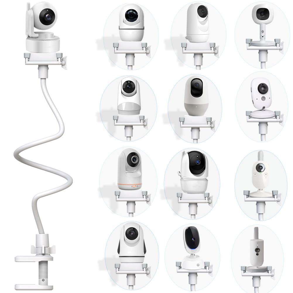 EYSAFT Baby Monitor Holder Mount Stand Compatible with HelloBaby,GHB,momcozy,Nanit Pro+Flex Duo Stand,Blemil,jeeber,nooie,BT baby mobitor and Most 1/4" Camera
