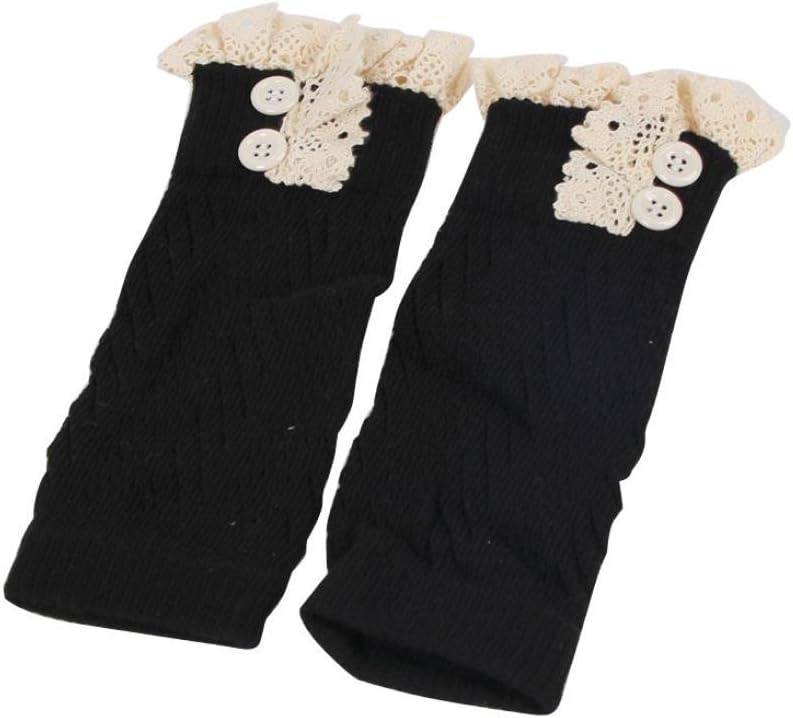 Muxika Kid Baby Girl Winter Warm Crochet Knitted Lace Boot Cuff Leg Warmer Socks
